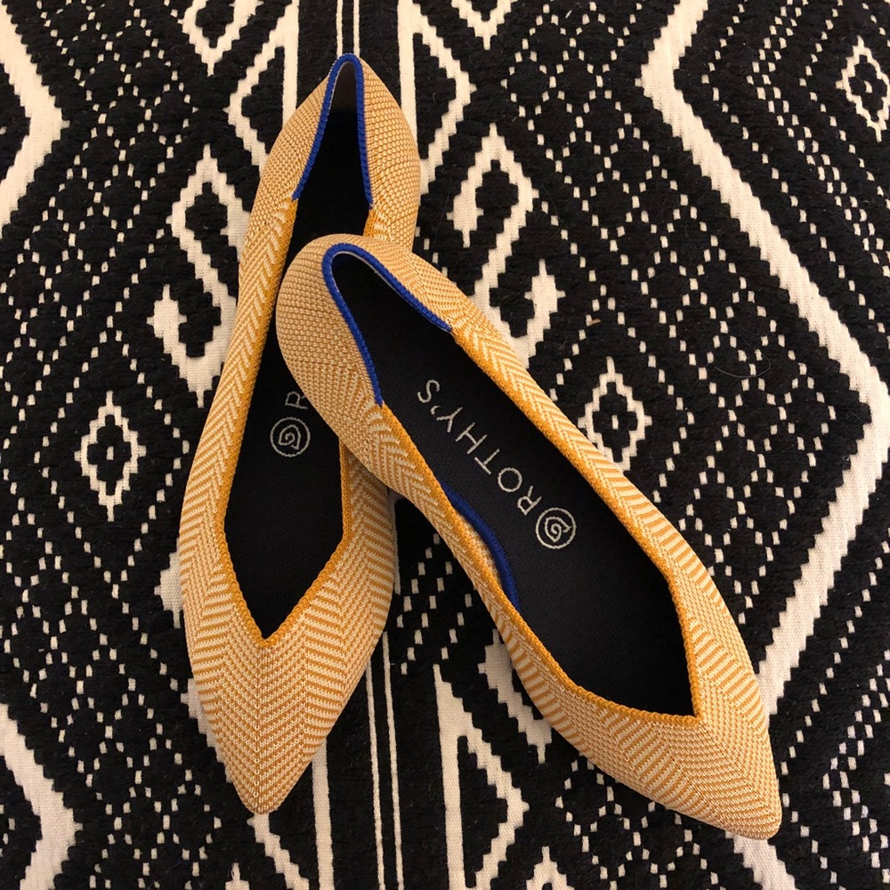 Rothy’s Gold Herringbone Points